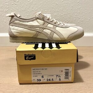 New in box Onitsuka Tiger Mexico 66 — EU 39 / JP 24.5, — Cream & Birch leather